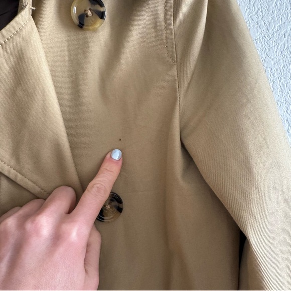 Mango Tan Chic classic Trench Coat size XXS relaxed fit - Picture 6 of 11